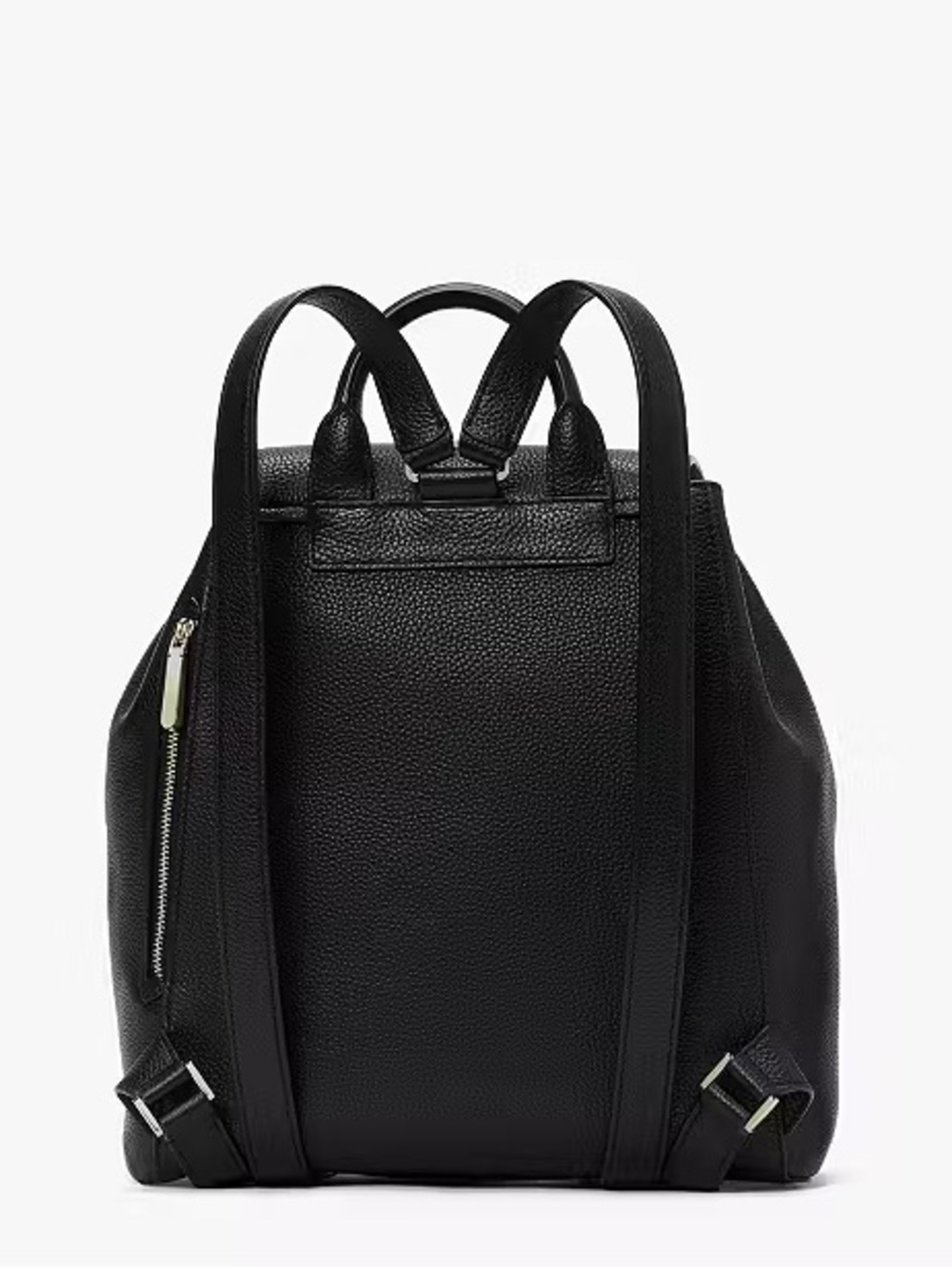 NWT Kate Spade New York Black Pebbled Leather Medium Flap Backpack -MSRP$359♠️ - Picture 4 of 11